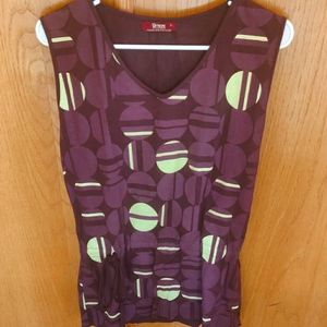 Women's tank purple green/yellow